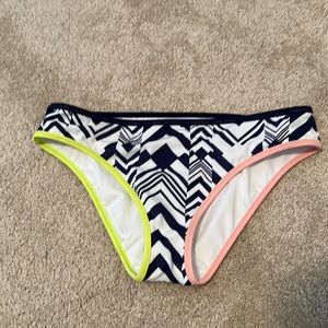 Victoria’s secret swim bikini bottom: Classic hipster Geo Blue size large